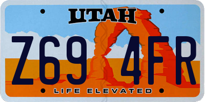 UT license plate Z694FR
