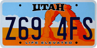 UT license plate Z694FS