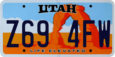 UT license plate Z694FW