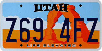 UT license plate Z694FZ