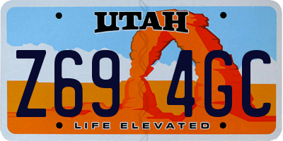 UT license plate Z694GC