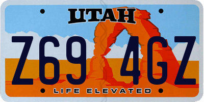 UT license plate Z694GZ