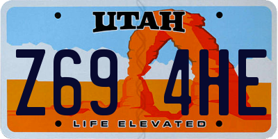 UT license plate Z694HE