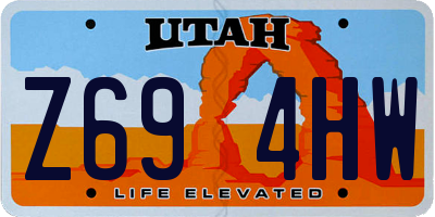 UT license plate Z694HW