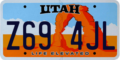 UT license plate Z694JL