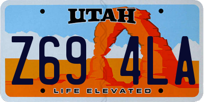 UT license plate Z694LA