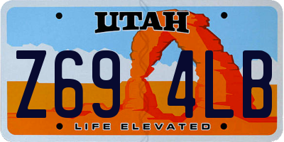 UT license plate Z694LB