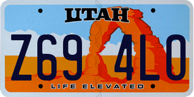 UT license plate Z694LO