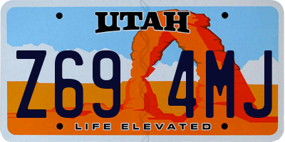 UT license plate Z694MJ