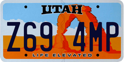 UT license plate Z694MP