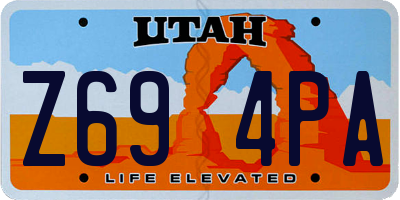 UT license plate Z694PA