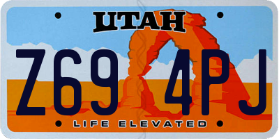 UT license plate Z694PJ