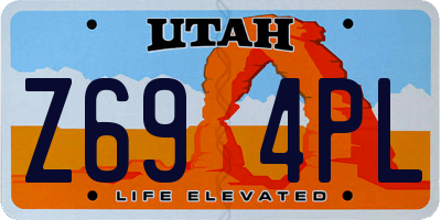UT license plate Z694PL