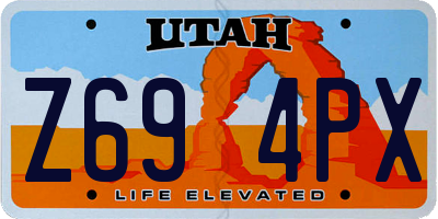 UT license plate Z694PX