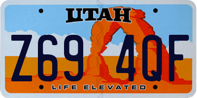UT license plate Z694QF