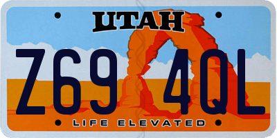 UT license plate Z694QL