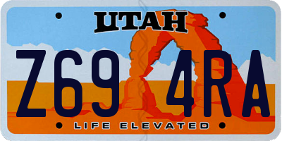 UT license plate Z694RA