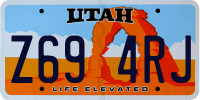 UT license plate Z694RJ