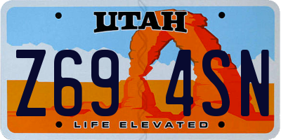UT license plate Z694SN