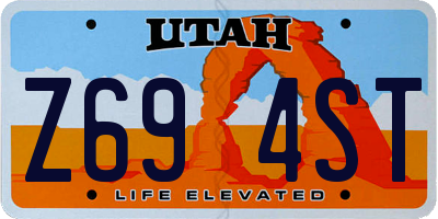 UT license plate Z694ST