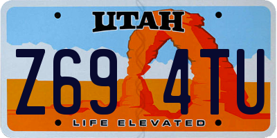 UT license plate Z694TU