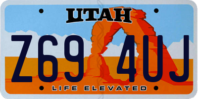 UT license plate Z694UJ