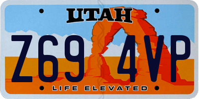 UT license plate Z694VP
