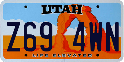 UT license plate Z694WN