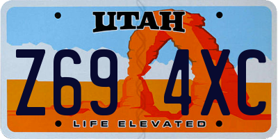 UT license plate Z694XC