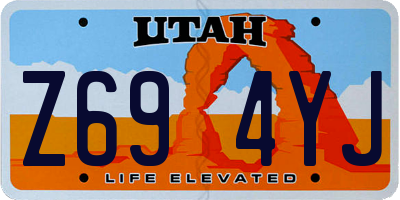 UT license plate Z694YJ