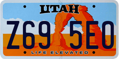 UT license plate Z695EO