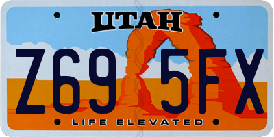 UT license plate Z695FX