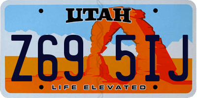 UT license plate Z695IJ