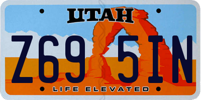 UT license plate Z695IN