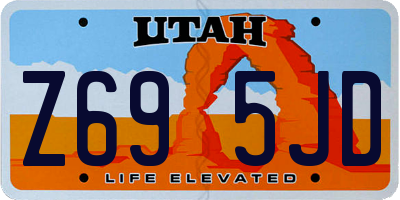 UT license plate Z695JD
