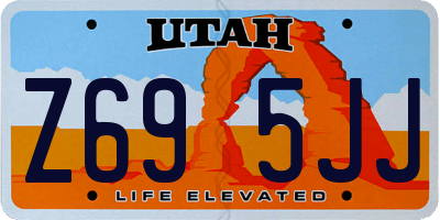 UT license plate Z695JJ