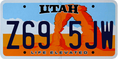 UT license plate Z695JW