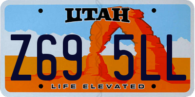 UT license plate Z695LL
