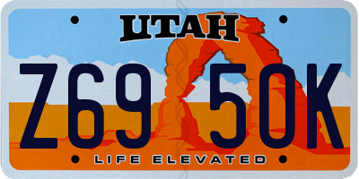 UT license plate Z695OK