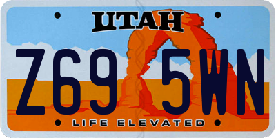 UT license plate Z695WN