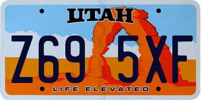 UT license plate Z695XF