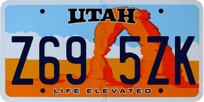 UT license plate Z695ZK