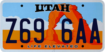 UT license plate Z696AA