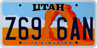 UT license plate Z696AN