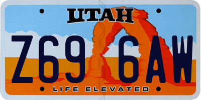 UT license plate Z696AW