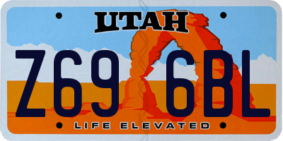 UT license plate Z696BL