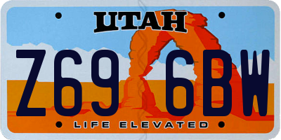 UT license plate Z696BW