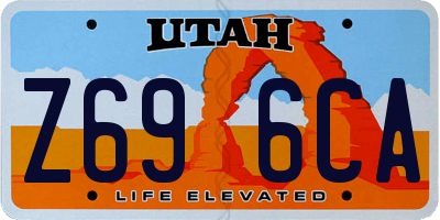 UT license plate Z696CA