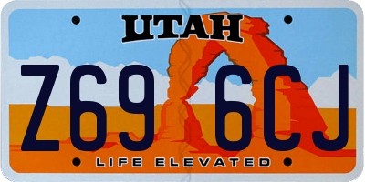 UT license plate Z696CJ