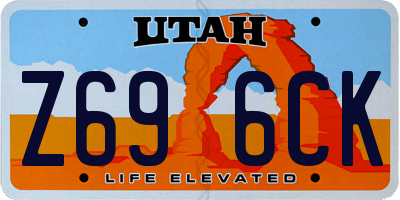 UT license plate Z696CK